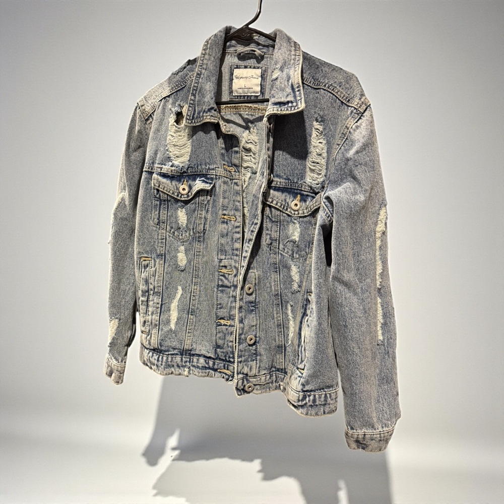 Highway Jeans Distressed Blue Denim Jacket